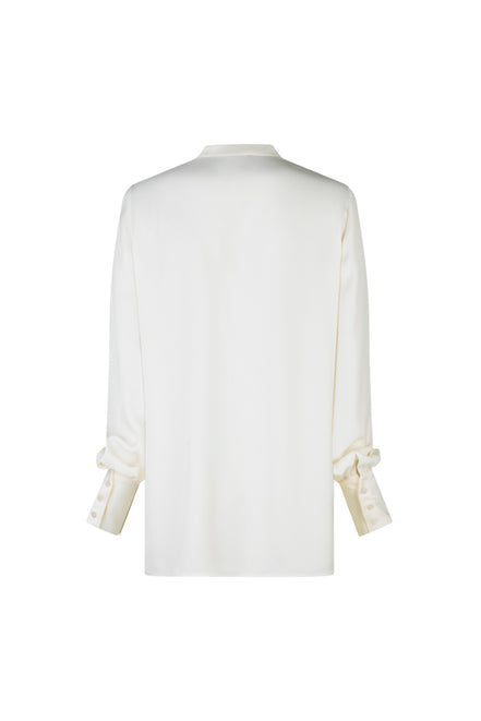 Camicia NY techno satin avorio
