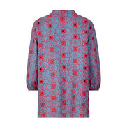 Camicia Vulcano san gallo azzurro e rosso