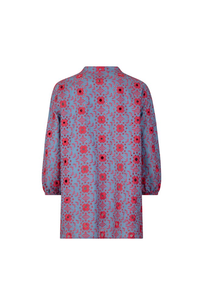 Camicia Vulcano san gallo azzurro e rosso