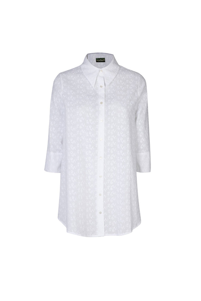 Camicia Milano sangallo bianco