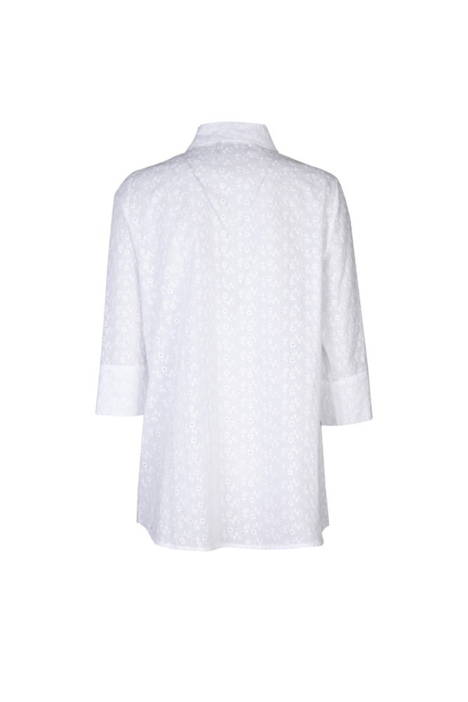 Camicia Milano sangallo bianco