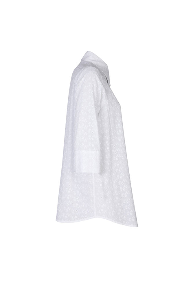 Camicia Milano sangallo bianco