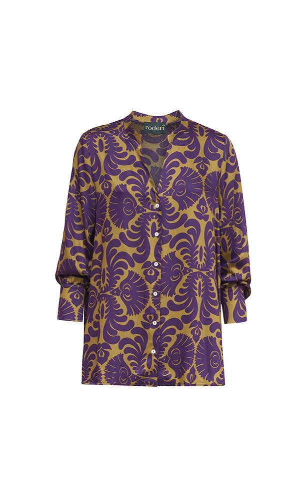 Camicia NY disegno viola