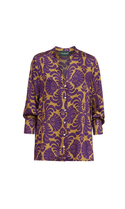 Camicia NY disegno viola