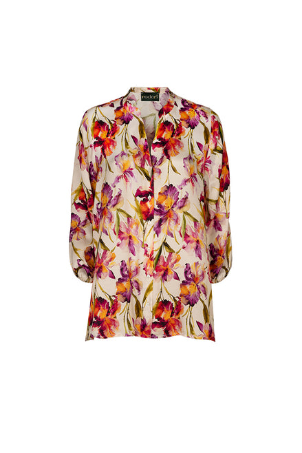Camicia Vulcano fantasia seta ciclamino
