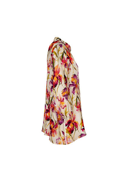 Camicia Vulcano fantasia seta ciclamino
