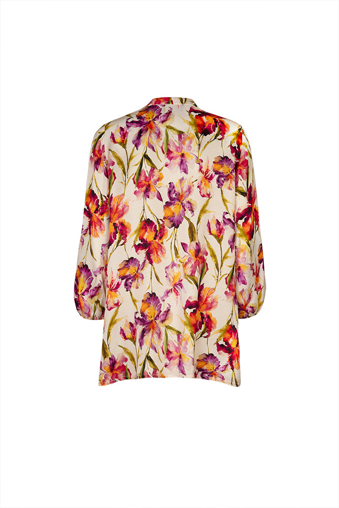 Camicia Vulcano fantasia seta ciclamino