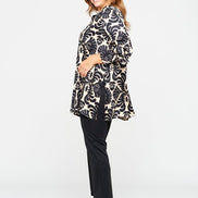 Panta Audrey lurex nero con baschina