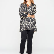 Panta Audrey lurex nero con baschina