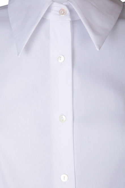Camicia Torino bianca cotone elasticizzato