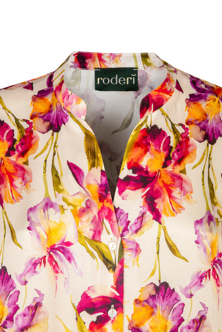 Camicia Vulcano fantasia seta ciclamino