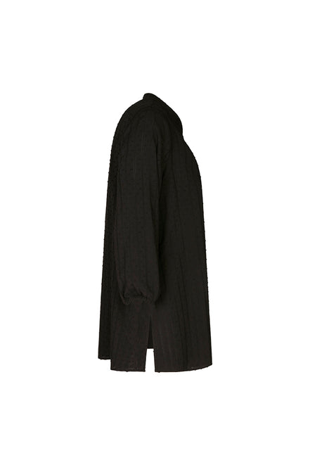 Camicia Vulcano nera in plumetis