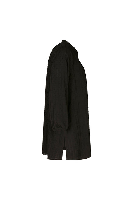 Camicia Vulcano nera in plumetis