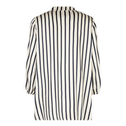 Camicia donna Vulcano a righe panna e blu in viscosa