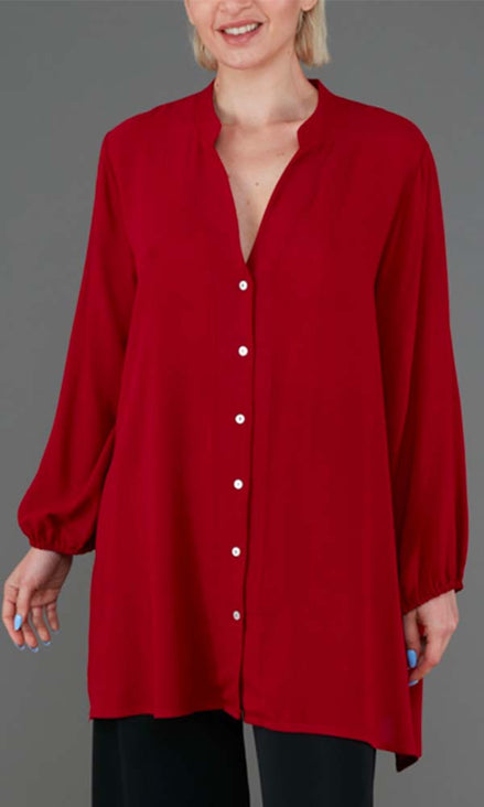 Camicia Vulcano Garza Rubino