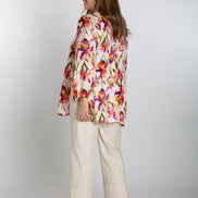 Camicia Vulcano fantasia seta ciclamino