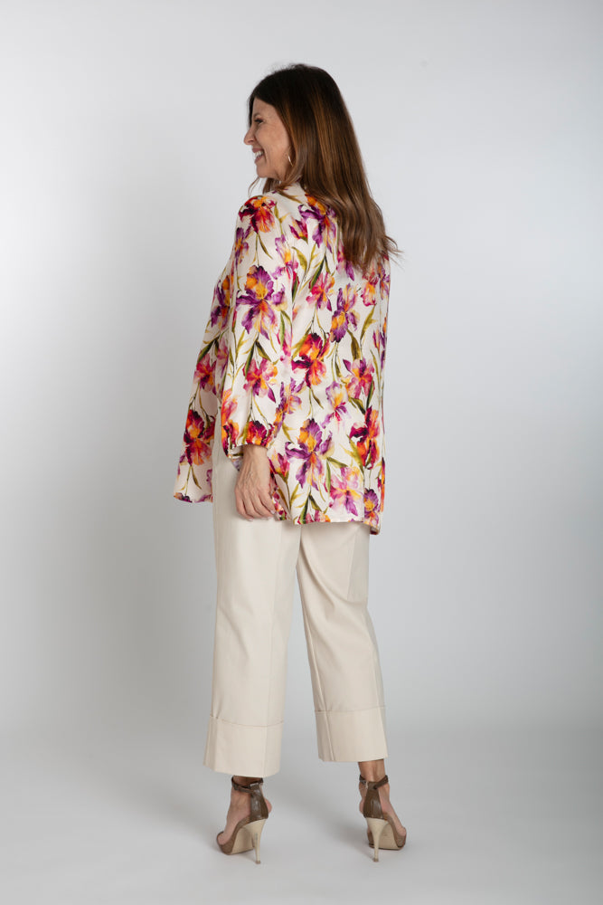 Camicia Vulcano fantasia seta ciclamino