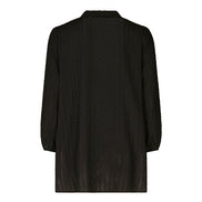 Camicia Vulcano nera in plumetis