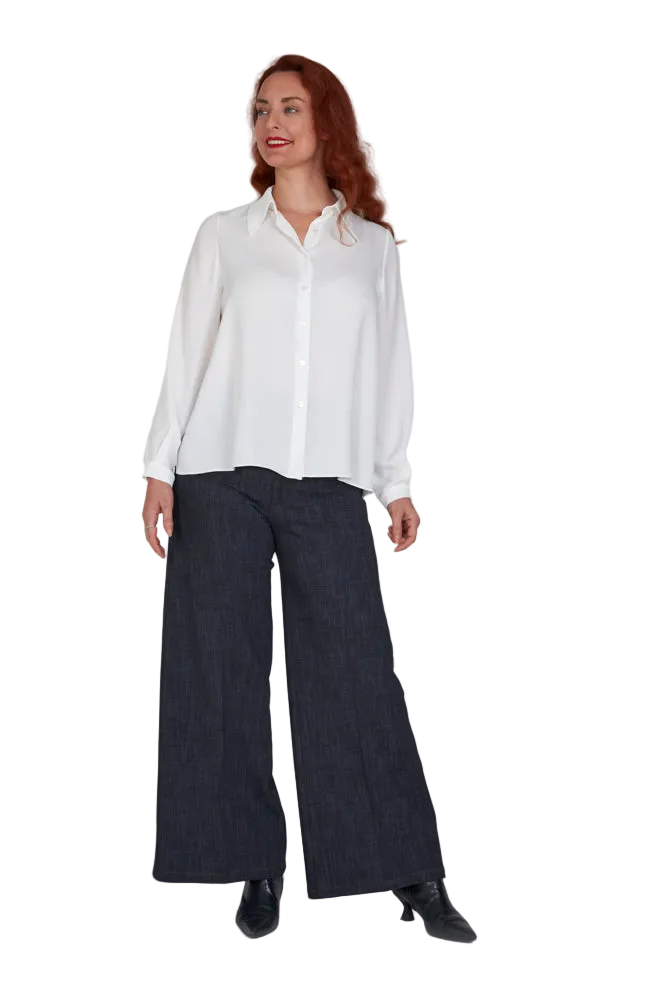 Camicia London techno satin latte