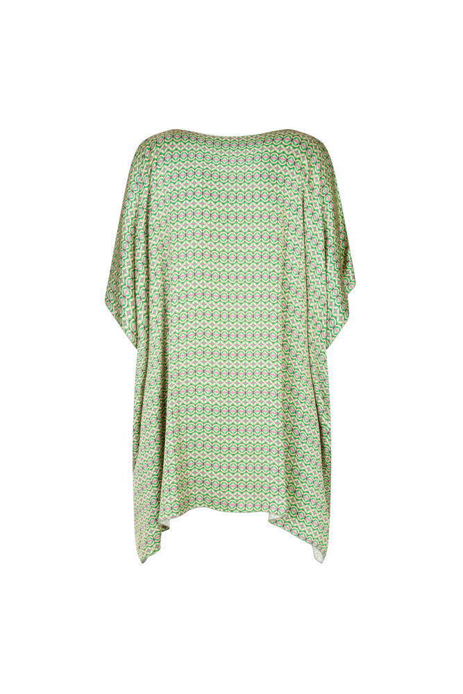 Camicia India fantasia optical verde fucsia