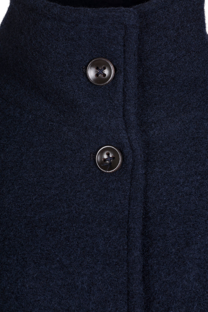 Cappottino donna Mio in lana cotta blu