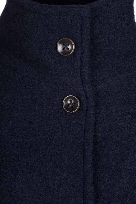 Cappottino donna Mio in lana cotta blu