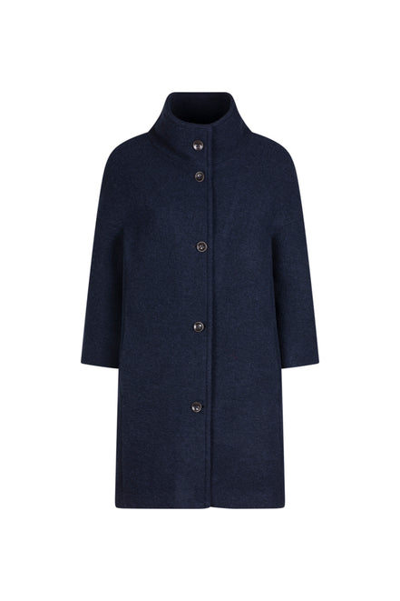 Cappottino donna Mio in lana cotta blu