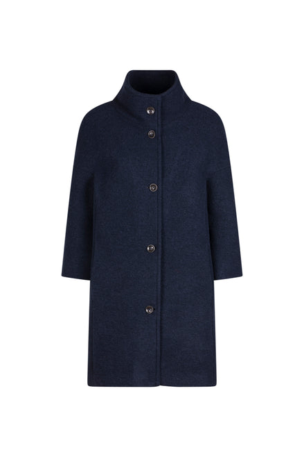 Cappottino donna Mio in lana cotta blu