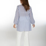 Camicia Vulcano riga bianca blu