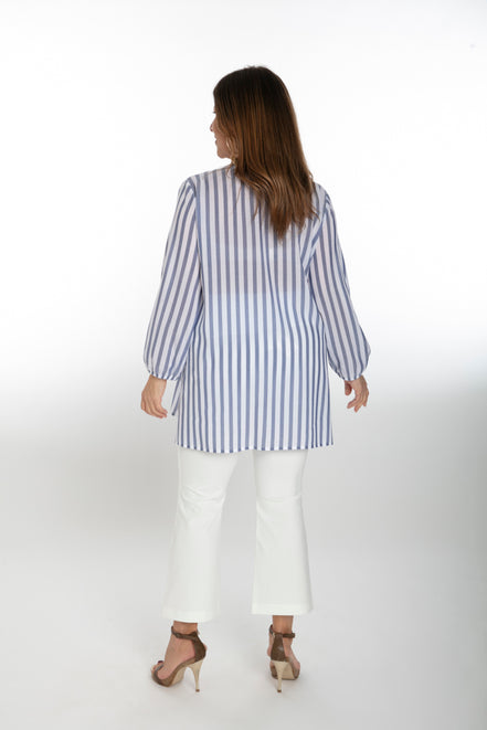 Camicia Vulcano riga bianca blu