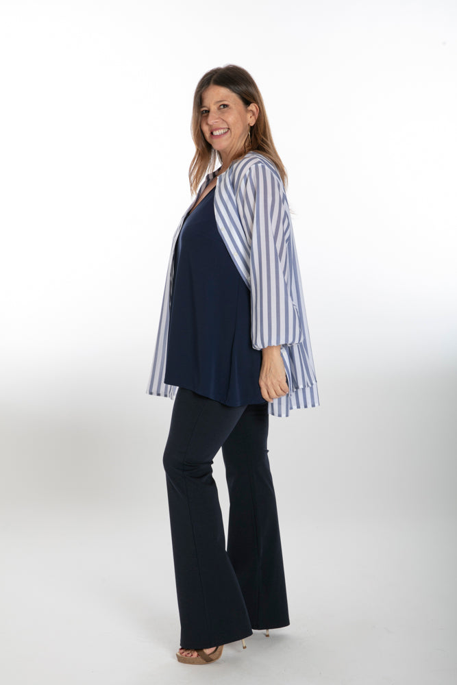 Easy Paros Fluid Top in Navy