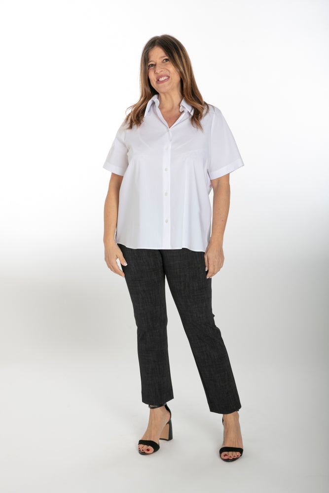 Camicia Torino bianca cotone elasticizzato