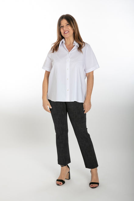 Camicia Torino bianca cotone elasticizzato