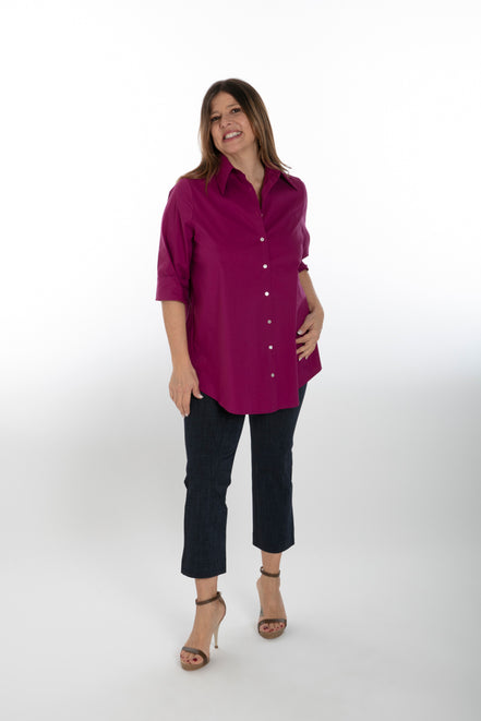 Camicia Milano cotone ciclamino