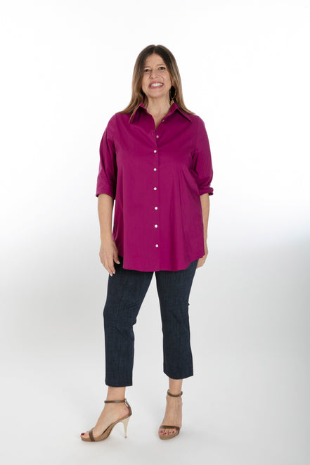 Camicia Milano cotone ciclamino