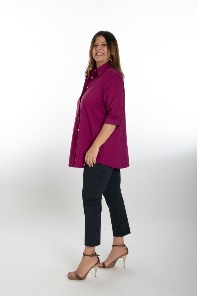 Camicia Milano cotone ciclamino