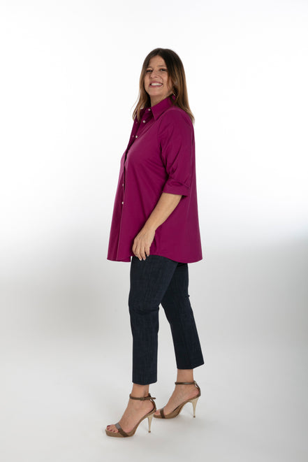 Camicia Milano cotone ciclamino
