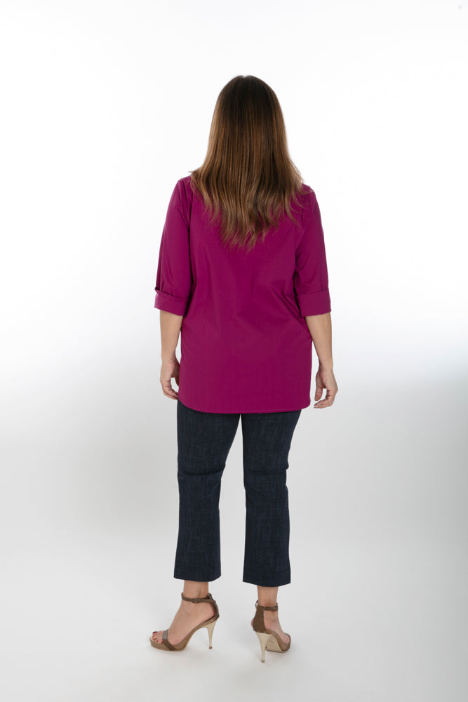 Camicia Milano cotone ciclamino