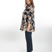 Camicia Milano fantasia fiori blu e vino