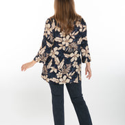 Camicia Milano fantasia fiori blu e vino