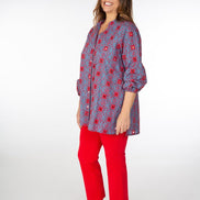 Camicia Vulcano san gallo azzurro e rosso