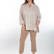 BB Trousers in Latte Cotton with Baschina Waistband
