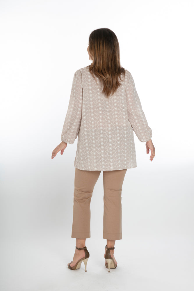 BB Trousers in Latte Cotton with Baschina Waistband