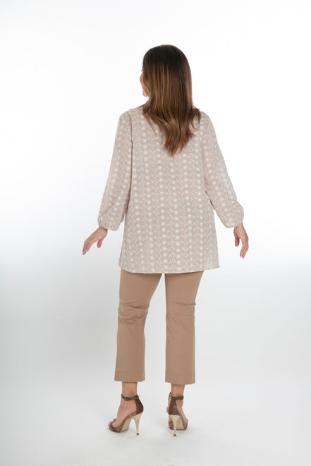 BB Trousers in Latte Cotton with Baschina Waistband