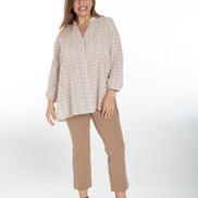 BB Trousers in Latte Cotton with Baschina Waistband