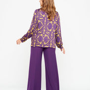 Camicia London disegno viola
