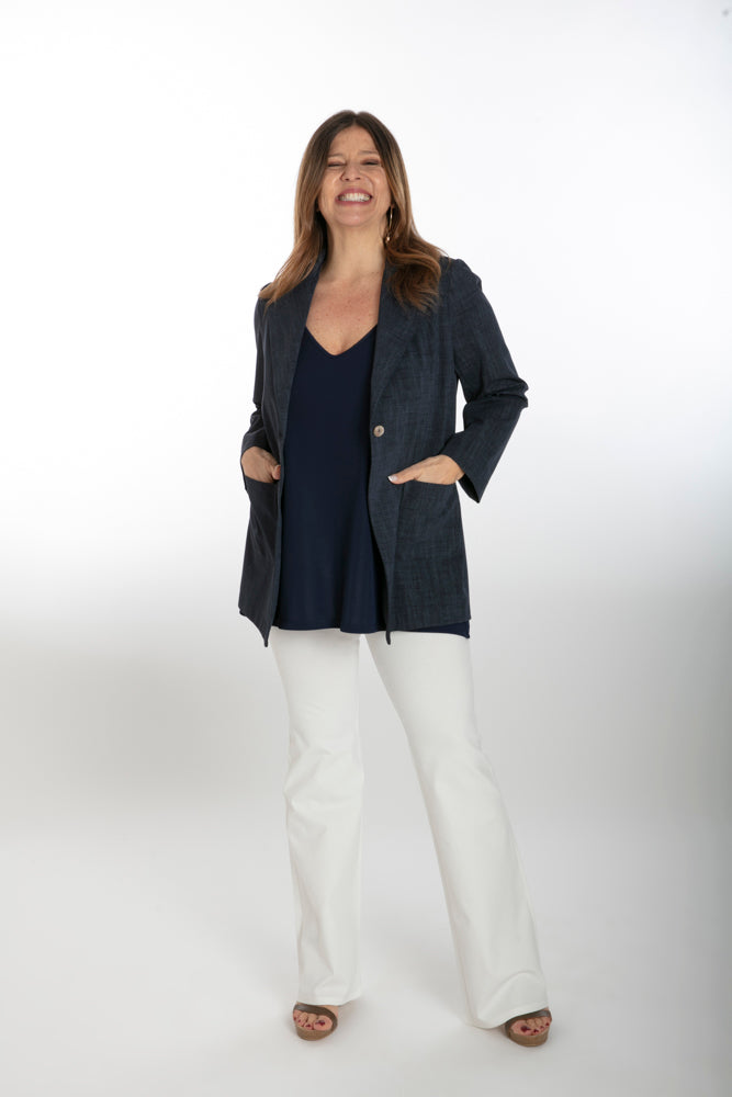 Easy Paros Fluid Top in Navy
