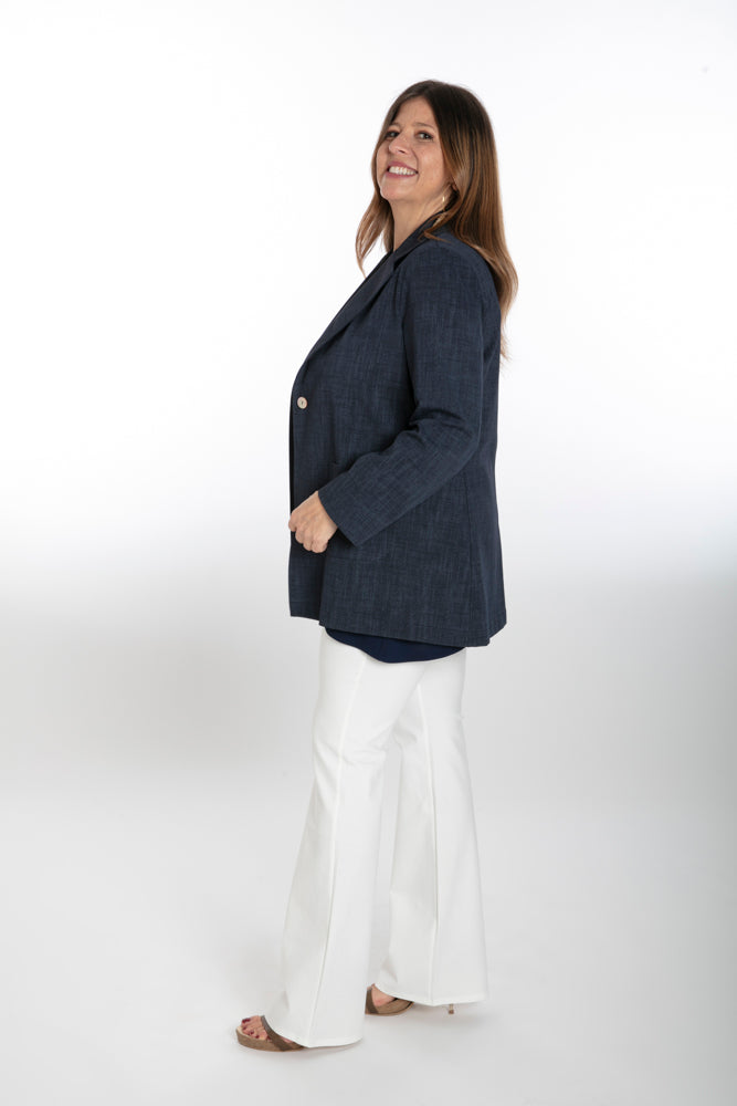 Easy Paros Fluid Top in Navy