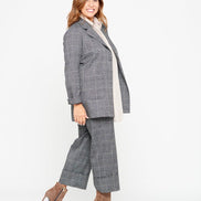 Panta Havana galles lurex grigio con baschina