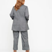 Panta Havana galles lurex grigio con baschina